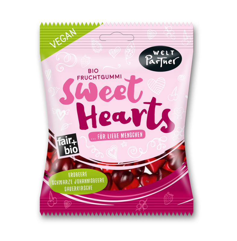Bio-Sweethearts°, Fruchtgummi-Herzen