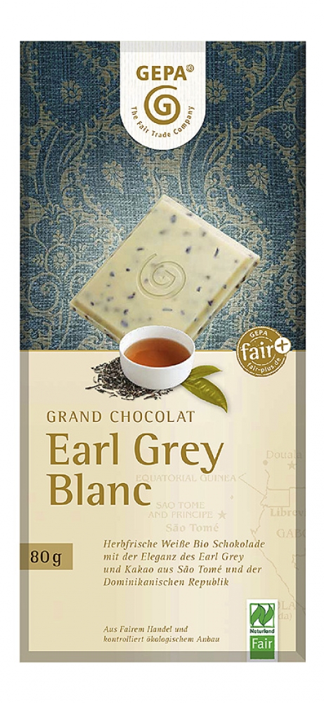 Earl Grey Blanc NL Fair 80g Bio weiße Schokolade
