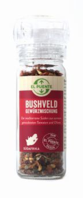 Bushveld, bunter Mix aus Tomaten, Oliven und Pfeffer in der Mühle, 40 g 