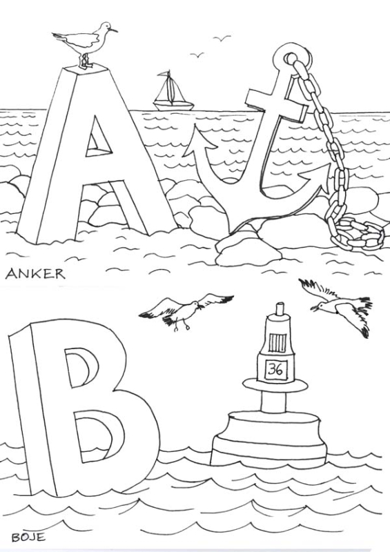 Ausmalblock A5, ABC maritim