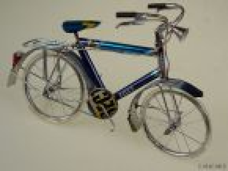 Blech-Fahrrad groß, 15x11 cm D