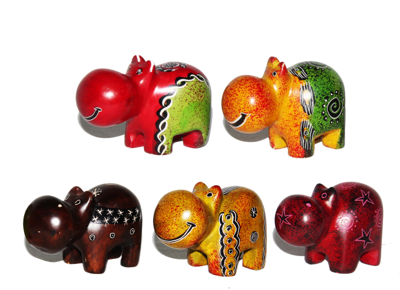 Speckstein-Hippo color 5-6 cm