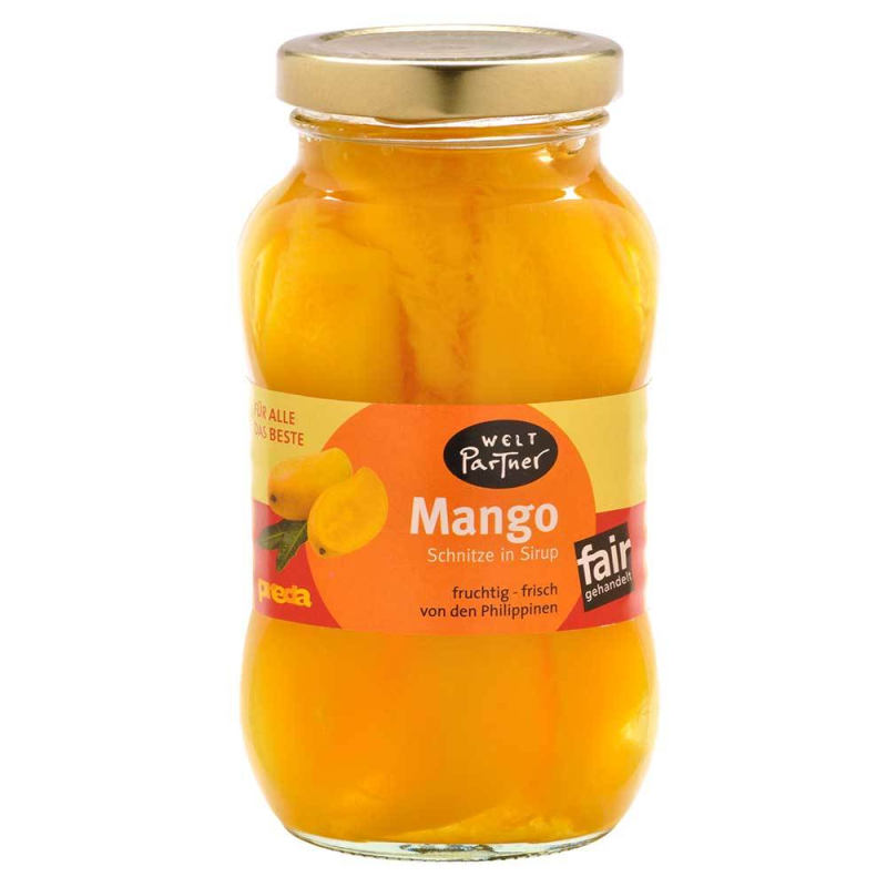 Mango-Schnitze in Sirup