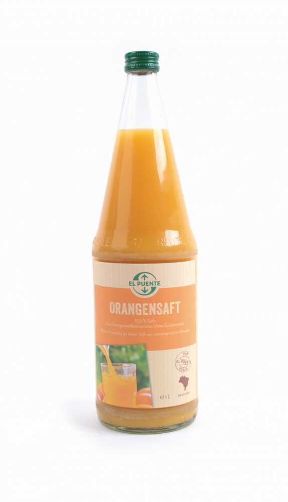 Orangensaft aus Ghana und Brasilien, 1 Ltr.- incl. Pfandflasche