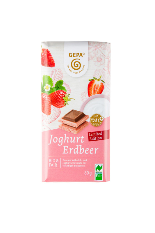 Joghurt Erdbeer Bioschokolade