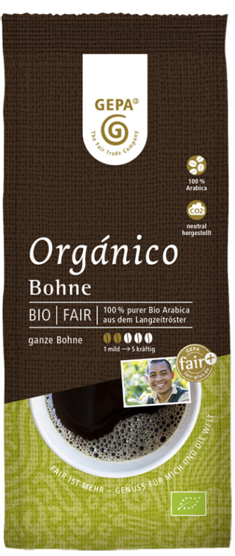 Café Orgánico ganze Bohne, kbA