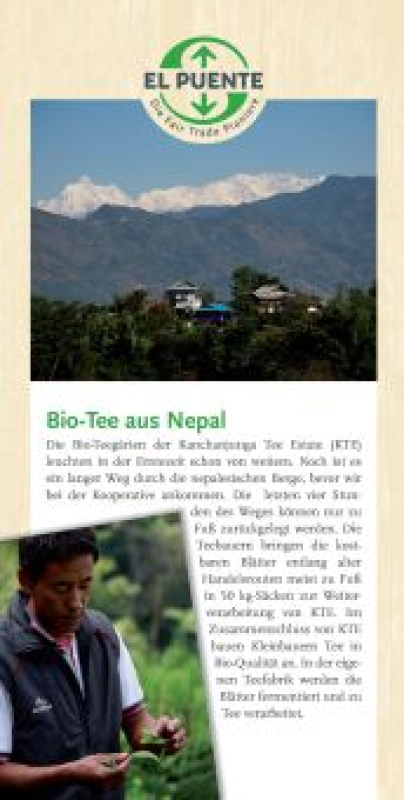 Flyer - Bio-Tee aus Nepal