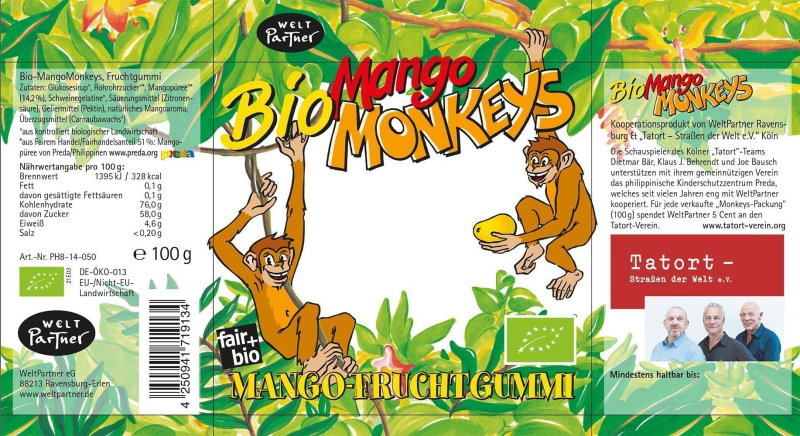 Mango Monkeys, Fruchtgummi, bio