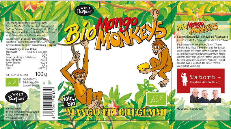 Mango Monkeys, Fruchtgummi, bio