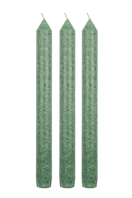 Tafelkerze S/3 marmoriert lindgrün