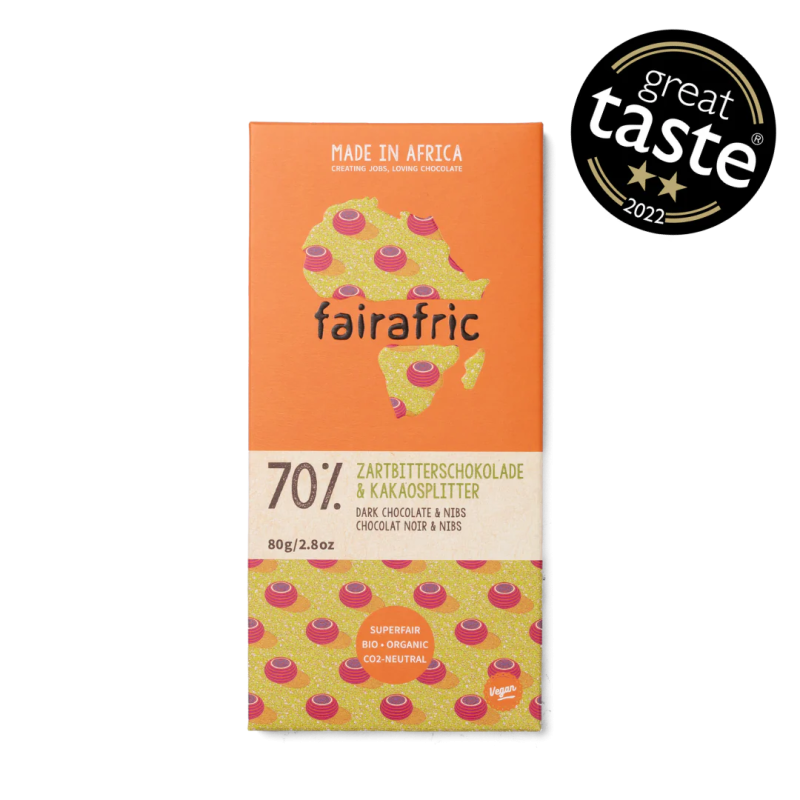 fairafric - Bio- Zartbitterschokolade 70% 