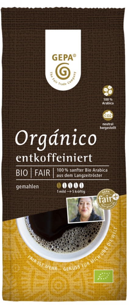 Café Orgánico entkoffeiniert, kbA