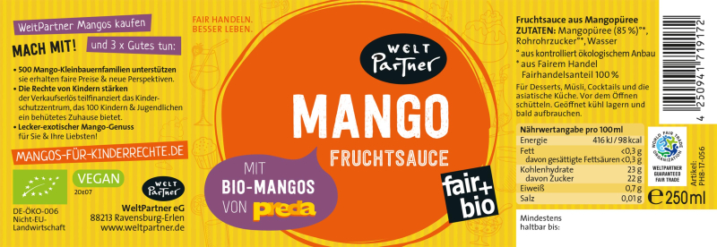 Mango Fruchtsauce, bio°