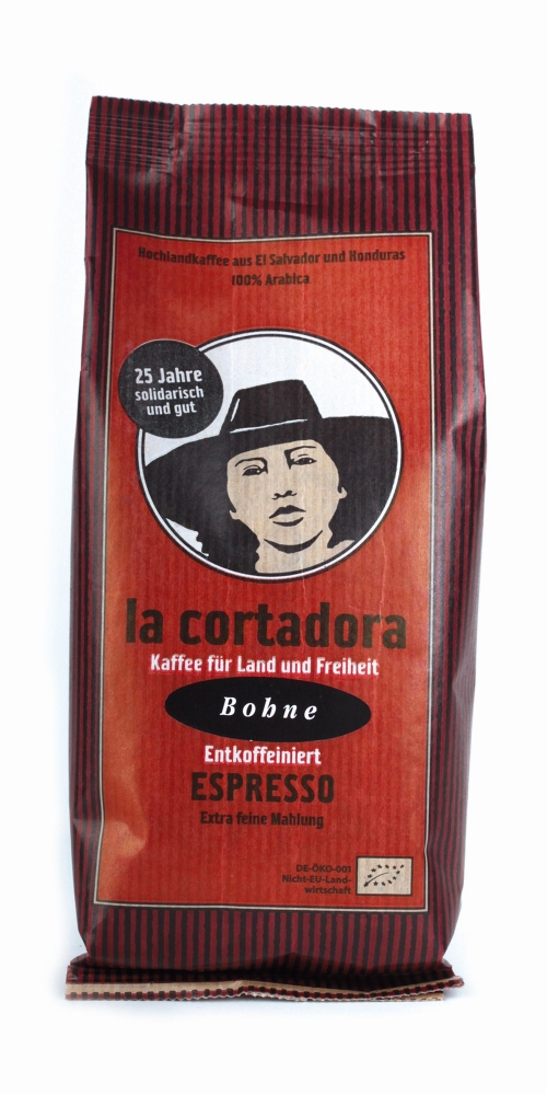 La Cortadora Bio-Espresso entkoffeiniert, Bohne