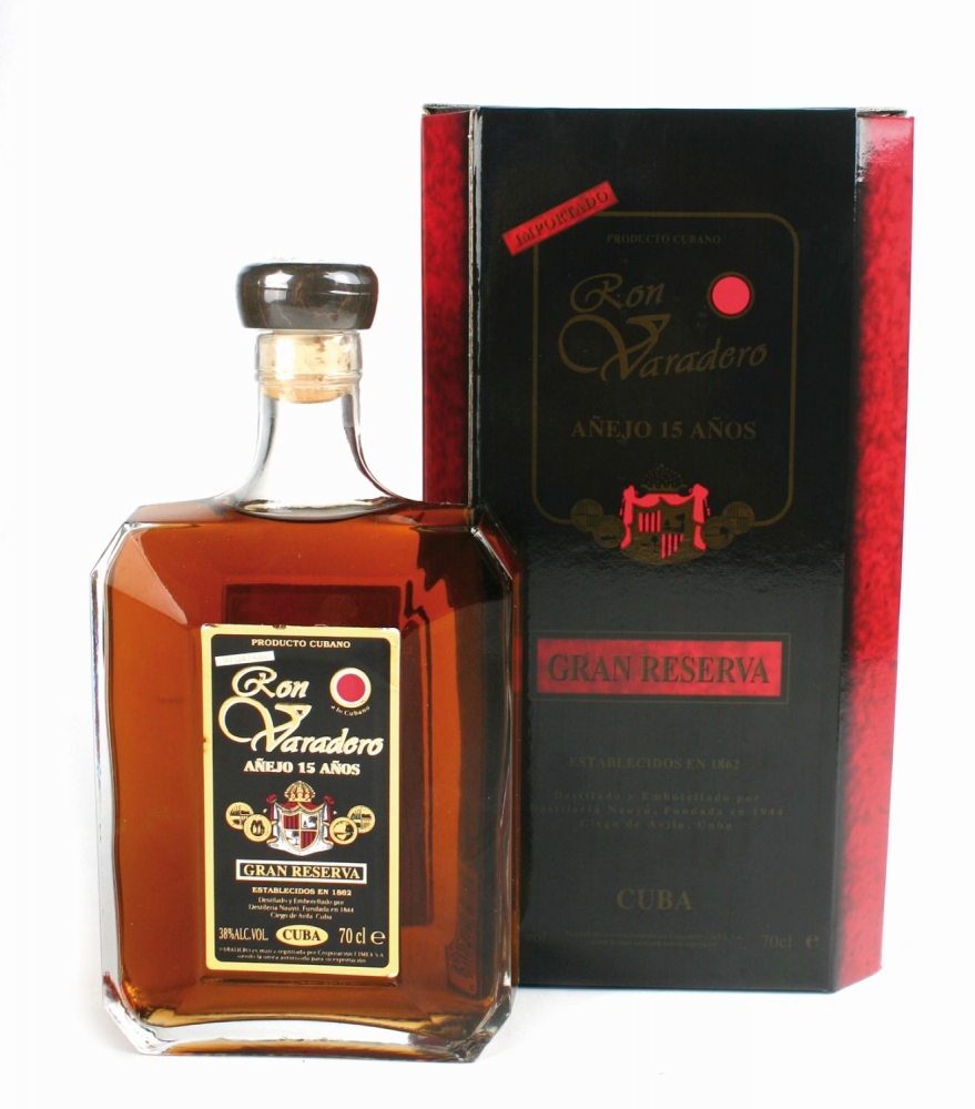 Ron de Cuba "Varadero" 15 Jahre gereift, brauner Rum aus Cuba, 0,7 l 